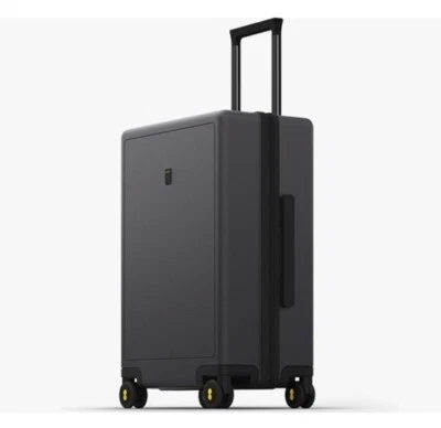 LEVEL8 Luminous 24" Checked Luggage, TSA Approved Hardside, Spinner Wheels New