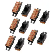 10Pcs 3 Position 6P DPDT Micro Miniature PCB Slide Switch Latching Toggle Switch