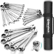 Flex Head Ratcheting Wrench Set, Combination Wrench Set, 22-Piece, Metric & SAE,