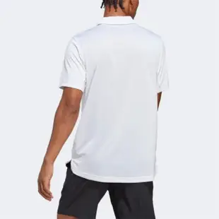 【adidas 愛迪達】Club Polo 男 短袖上衣 POLO衫 運動 網球 休閒 吸濕 排汗 亞洲版 白(HS3277)