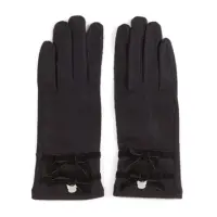 在飛比找momo購物網優惠-【小禮堂】酷洛米 成人造型棉質手套 - 黑 冬日特輯(平輸品