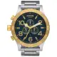 【NIXON】The 51-30 CHRONO 潛龍諜影運動腕錶-金框藍x銀(A0831922)