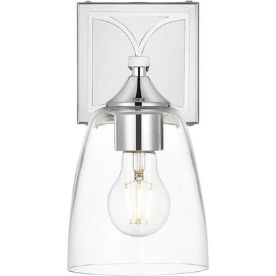 Living District LD7309W5CH Harris 1 Light 5 inch Chrome Bath Sconce Wall Light