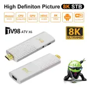 Mini TV Stick Android 14 2.4G 5G Dual WiFi Smart TV Box 2G+8G 8K Media Player