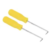 2pcs O-Ring 90° Pick 142mm Oil Seal Gasket Precision Puller Remover Tool, Yellow