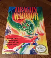Dragon Warrior NES box art retro video game 24" poster print nintendo Quest rpg