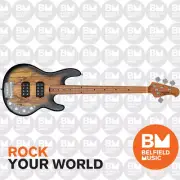 Sterling by Music Man StingRay RAY34HH Bass Guitar Natural Burst Satin