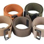 Free Punch Pants Belt Cotton Canvas Buckle Belt Casual Canvas Belt Men's