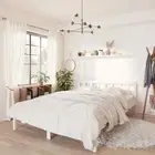 Double Size Bed Frame Mattress Base Platform Solid Pinewood Bedroom Furniture