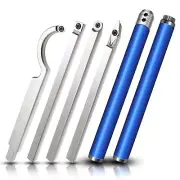 Carbide Tipped Wood Turning Tools Set, Latest Lathe Rougher Finisher Swan Nec...