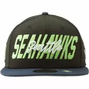 New Era Seattle Seahawks 9FIFTY Snapback Hat Cap Adjustable NFL Draft Patch OSFM
