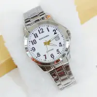 在飛比找Yahoo!奇摩拍賣優惠-日本Tivolina大圓白面不鏽鋼手錶40mm/藍紫色數字時