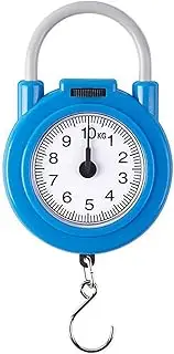 [Huaqgu] 10 kg Mechanical Vintage Portable Spring Hook Scales for Hanging Pocket Luggage Scales Chrome Plated Scales