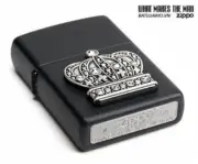 Gorgeous 2007 King Of Bling Crystal Encrusted Crown Zippo Lighter