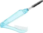 WEKADRIN Double-ended Folding Eyelash Comb Lash Brush Lash Comb Eyelash Grooming Tool Eyebrow Shaping Brush Beauty Makeup Tool Mascara Applicator Mascara Wands Applicator Plastic Blue