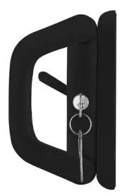 Ikonic DOUBLE CYLINDER KEYED SLIDING DOOR LOCK Both Left & Right Hand BLACK