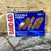 Band-Aid Flexible Fabric Adhesive Bandages, Assorted, 100 ct. *OPEN, DAMAGE BOX*