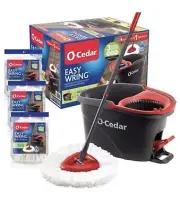O-Cedar Easy Wring Spin Mop & Bucket System with 3 Extra Refills