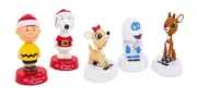 Christmas Santa Rudolph Peanuts Solar-Powered Bobble Head Bobbler GREAT GIFT!