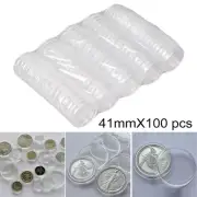 Practical Coin Boxes Thickened Transparent 100pcs 1oz Commemorative Coins