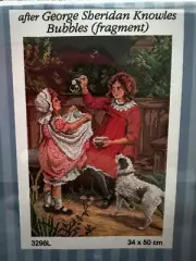 Printed needlepoint tapestry Canvas Only 3298 knowles bubbles 34x50 cm