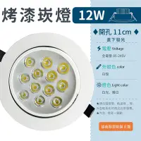 在飛比找Yahoo!奇摩拍賣優惠-【12W烤漆崁燈-白光/暖白】全電壓 LED崁燈 開孔11c