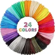 3D Pen Filament Refills 3D Drawing Pen Refill 3D Printer Filament PLA Filament 1.75mm 24 Colors High-Precision Diameter No Clog Filament Refill Safe for Kids (24)