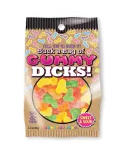 Suck A Bag Of Gummy Dicks Sweet & Sour Candy Novelty Gag Gift Pecker Shape 2.2oz