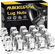MIKKUPPA 1/2-20 Wheel Nuts Replacement for 1987-2018 Jeep Wrangler JK, 2002-2012 Jeep Liberty, 1993-2010 Jeep Grand Cherokee Aftermarket Wheel 20pcs Chrome Closed End Lug Nuts