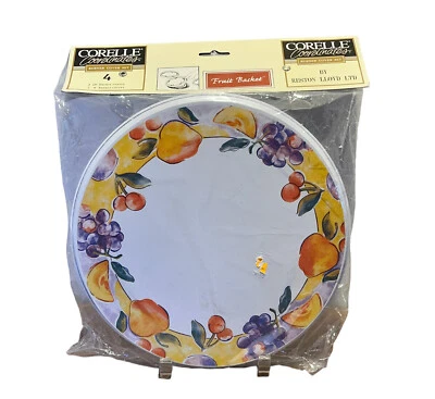 Burner Cover Set Corelle Coordinates Fruit Basket Set Of 4 NIB Sealed