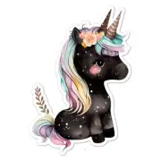 Cute Watercolor Unicorn Sticker Decal