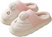 [HANDKEI] Women's slippers, animal slippers, strawberry cotton slippers, men's home shoes, indoor and outdoor anti slip and warm slippers