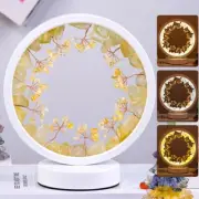 Round Citrine Gemstone Tree LED Lamp USB Dimmable Healing Crystal Night
