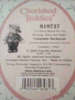 Cherished Teddies | 819727 CONSTABLE MACKENZIE