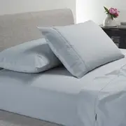 Bianca Heston 300 Thread Count Cotton Percale Sheet Sets Steel Blue