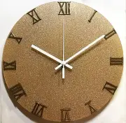 12" Modern Wall Clock-Analog Quartz, Gold Color. USA SELLER