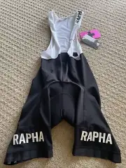 RAPHA Men's Pro Team Training Bib Shorts Large Black White