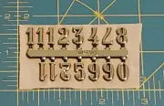 Clock Numerals Arabic 1/2" Tall Set Gold Color