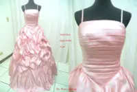 在飛比找Yahoo!奇摩拍賣優惠-【時尚屋婚紗禮服】大尺碼~粉色法式時尚設計師層次公主造型款~