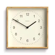 NEW Newgate Fiji Square Bamboo Wall Clock, Mongoose Dial, 30cm