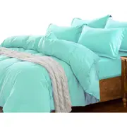 Teal Bed Quilt Cover Set 3 Piece