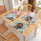 2Pcs Durable Double-sided Dacron Dining Mat Nordic Style Table Mat Home