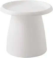 Artissin Coffee Table, Round Side Tables Small Mushroom Coffees Tea Stable Desk Outdoor Indoor Living Room Bedroom Kitchen Balcony Furniture, 52cm Length Sturdy Wide Base White