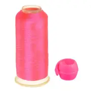 Polyester Embroidery Thread and Thread Spools Savers Kit, Hot Pink Pink