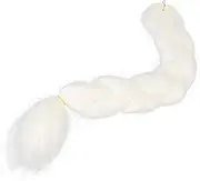 LALADEFIEE Glowing Hair Extensions for Women Glow Dark Braids Unique Twisted Hair Safe Material Eye Catching Decorative Design for Parties and Events White