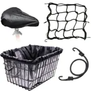 Stay Prepared for Any Weather with Bike Basket Rain Cover & Luggage Net Set