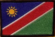 NAMIBIA Flag Military Patch With Hook Adhesive Fastener Black Border #8