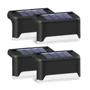 LED Solar Powered Staircase Step Lights for Outdoor Use - Set of 4