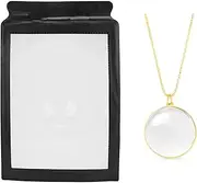 TIAMORK 2PCS Magnifier, Professional Large Sheet Magnifying Glass Flexible Optical PVC Practical for Reading Books for Tiny Objects(Black)