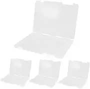 ERINGOGO 4Pcs File Storage Box Lightweight Document Holder for Cards Photos and Files Material Desktop Organizer for Home and Office Use